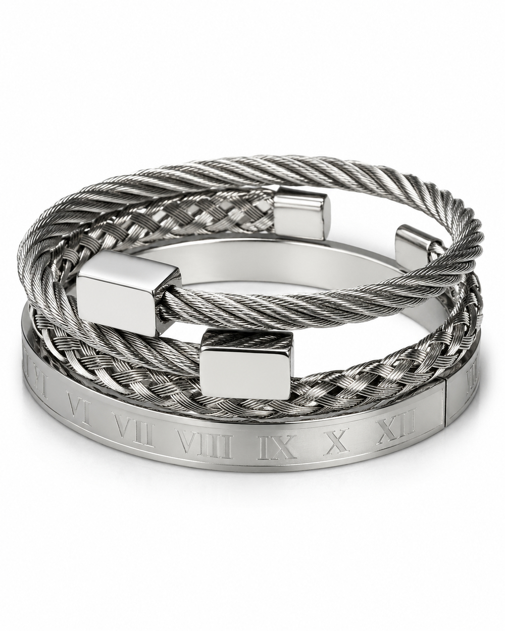 BENJAMIN SILVER 3LÜ BİLEKLİK SETİ    