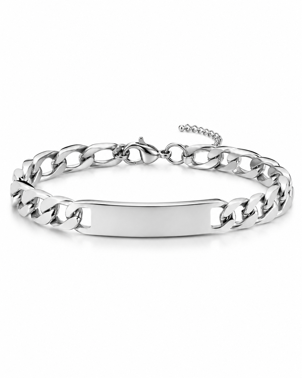 Classic Name Chain Silver Çelik Bileklik 