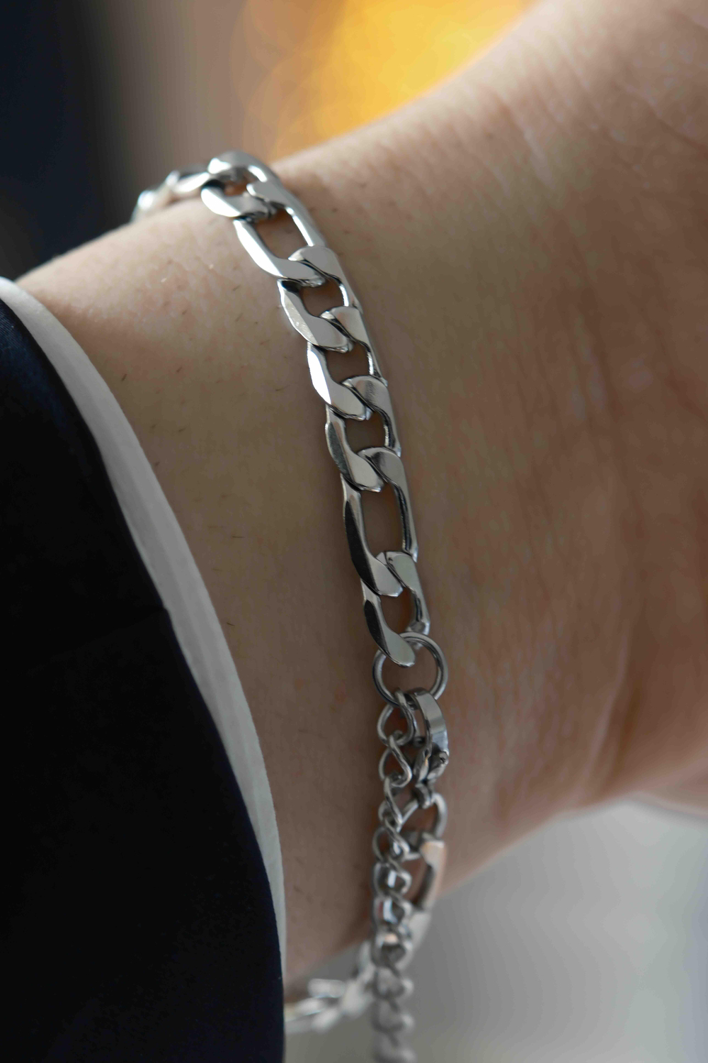 Classic Name Chain Silver Çelik Bileklik 
