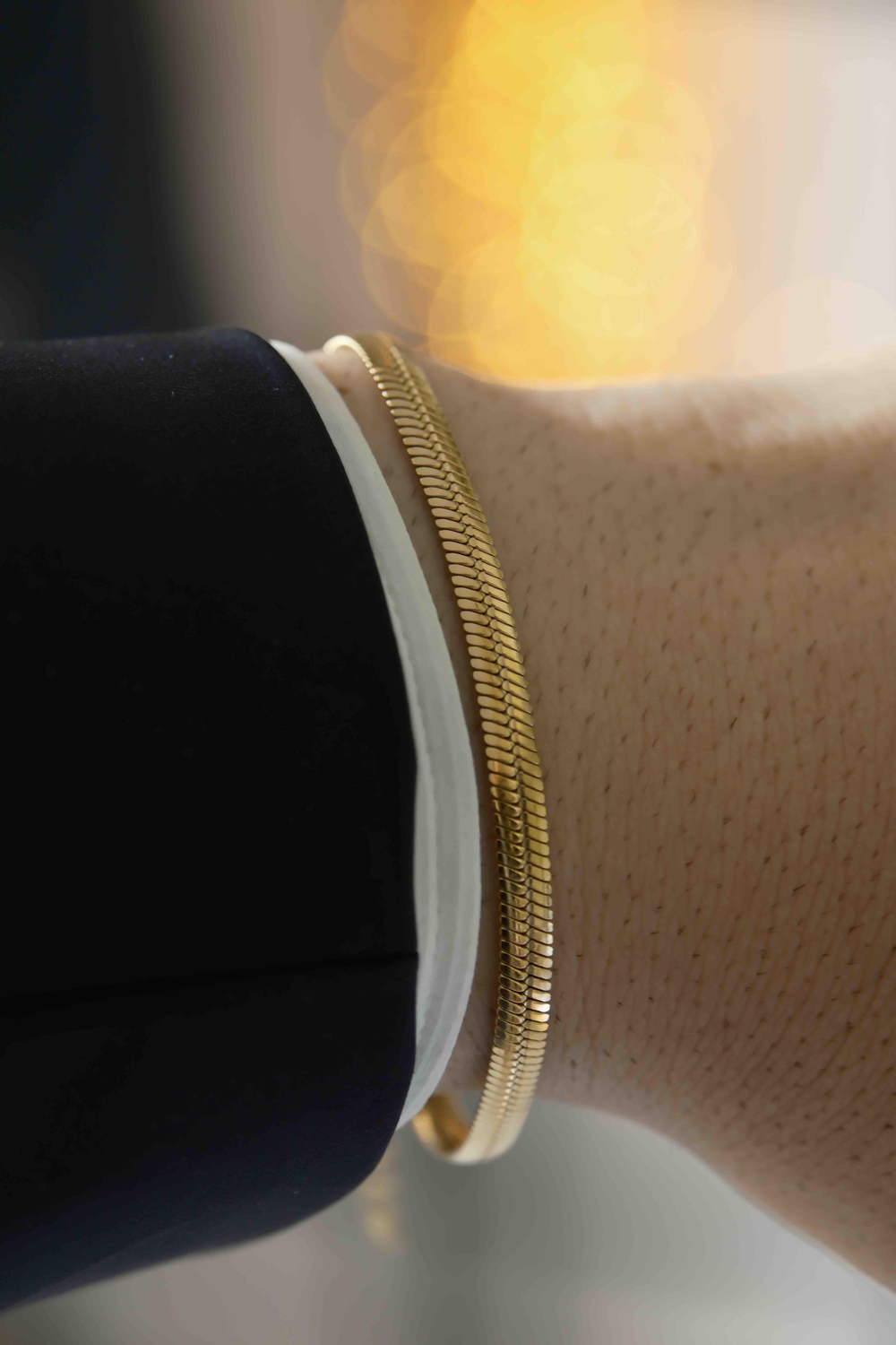 Python Flow Band Gold Çelik Bileklik 