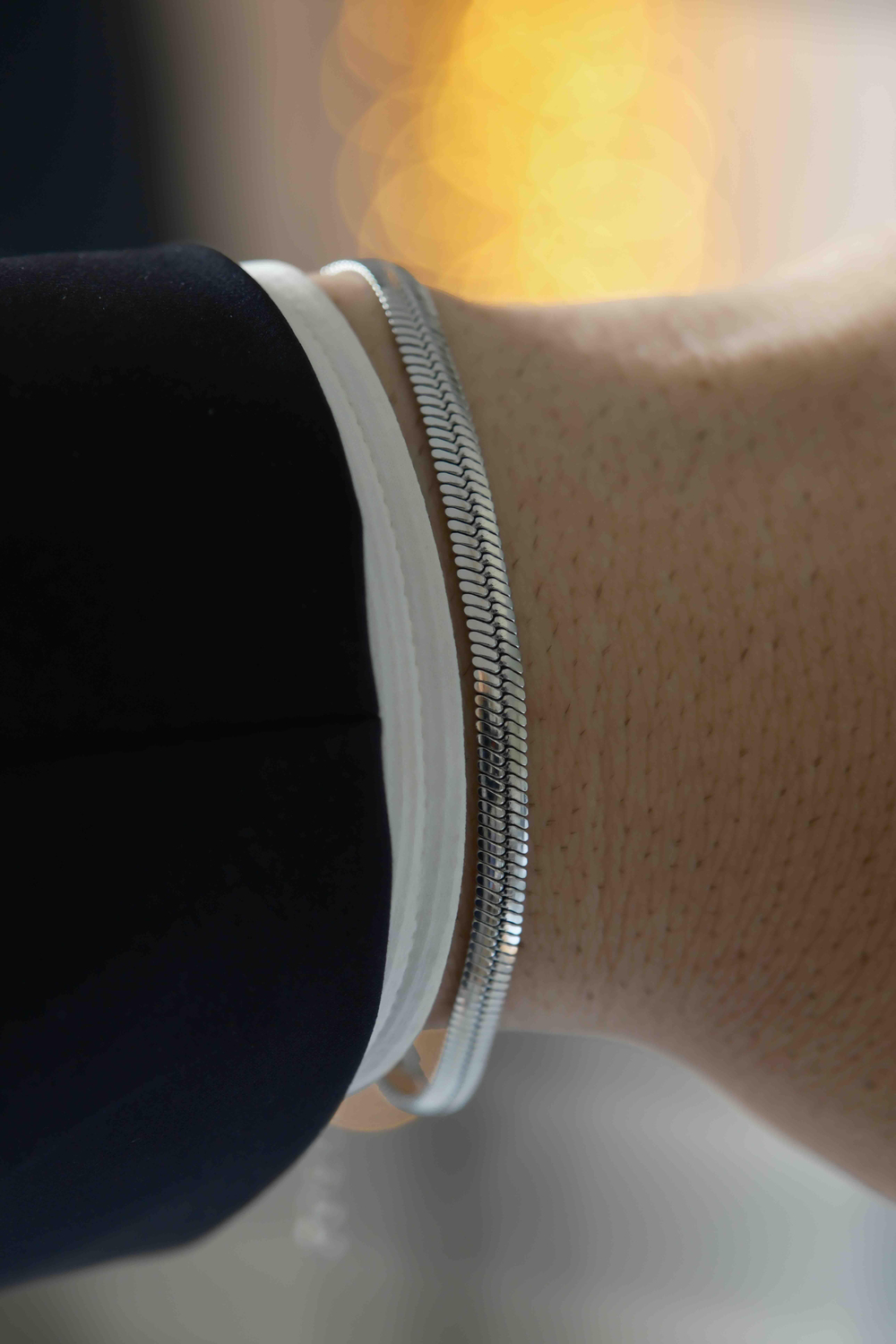 Python Flow Band Silver Çelik Bileklik 