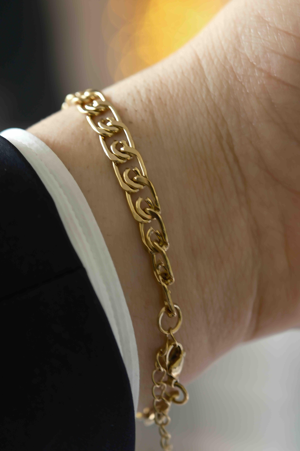 Sailors Grip Chain Gold Çelik Bileklik 