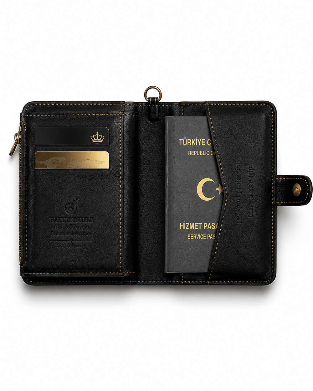 Boardingpass Black Deri Cüzdan ve Pasaportluk