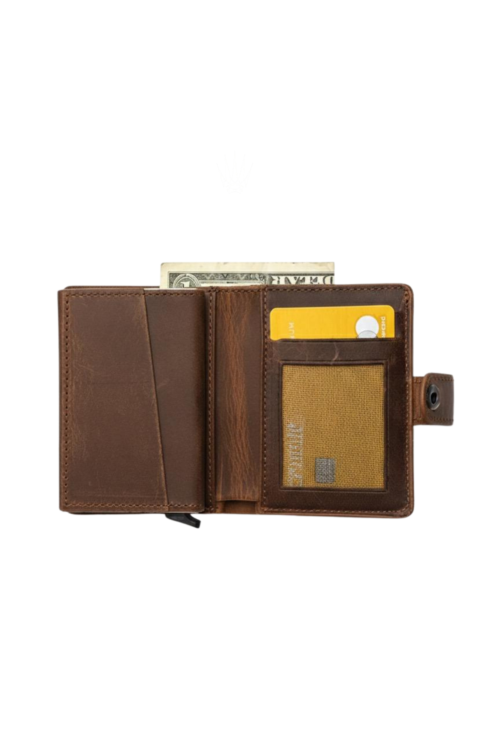 Botta Kızaklı Efekt Taba Hakiki Deri Cüzdan Kartlık