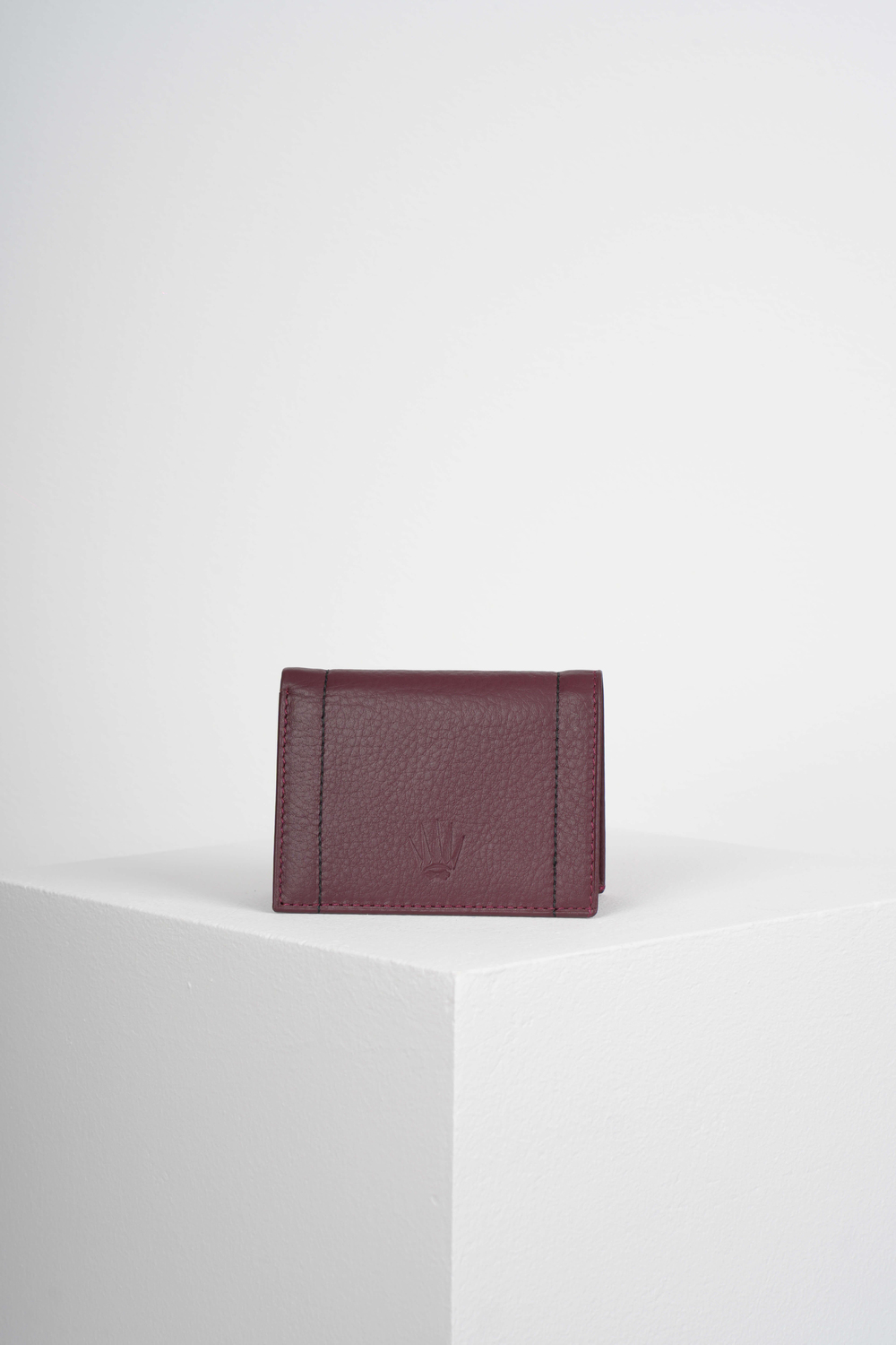 BORIS BURGUNDY GENUINE LEATHER CARD HOLDER