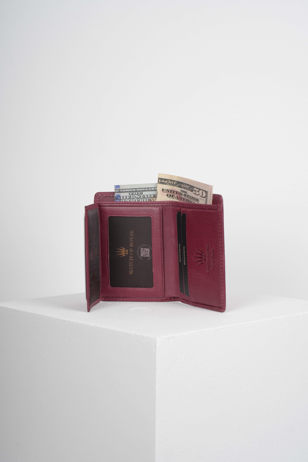 CHESTER BURGUNDY GENUINE LEATHER WALLET