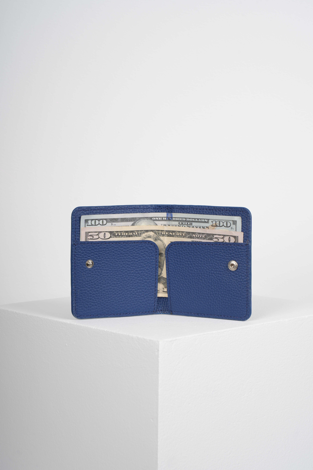 PAIR FLOTTER NAVYBLUE SLIM GENUINE LEATHER WALLET