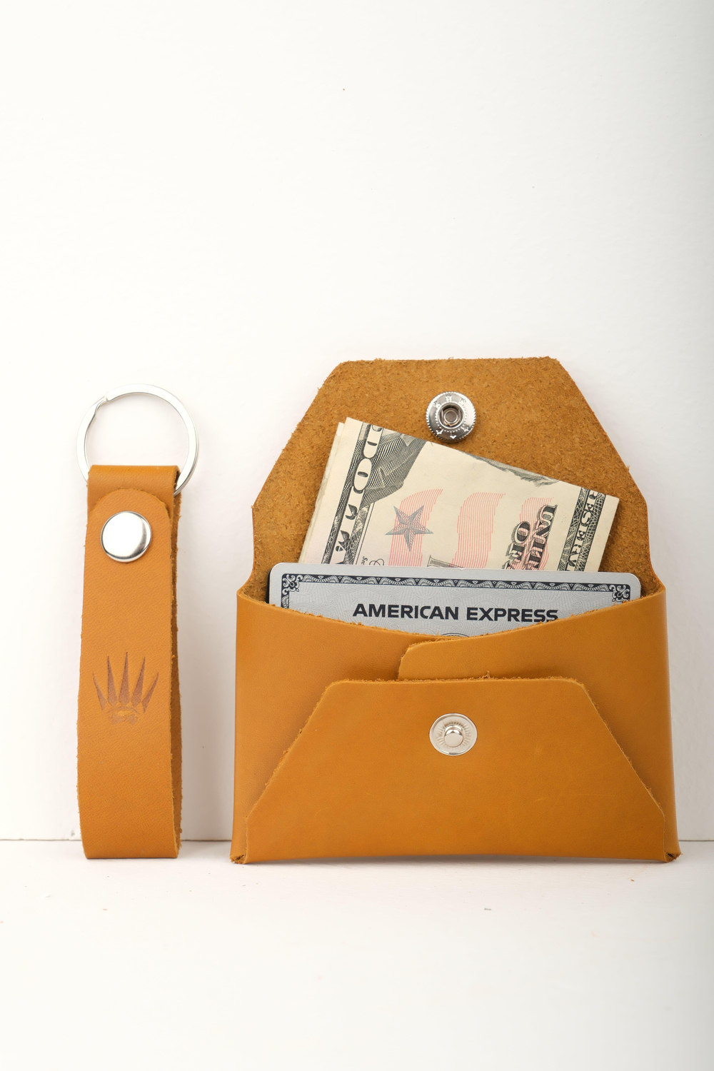 Hediye Seti Hakiki Deri Buttero Camel Cüzdan&Anahtarlık 