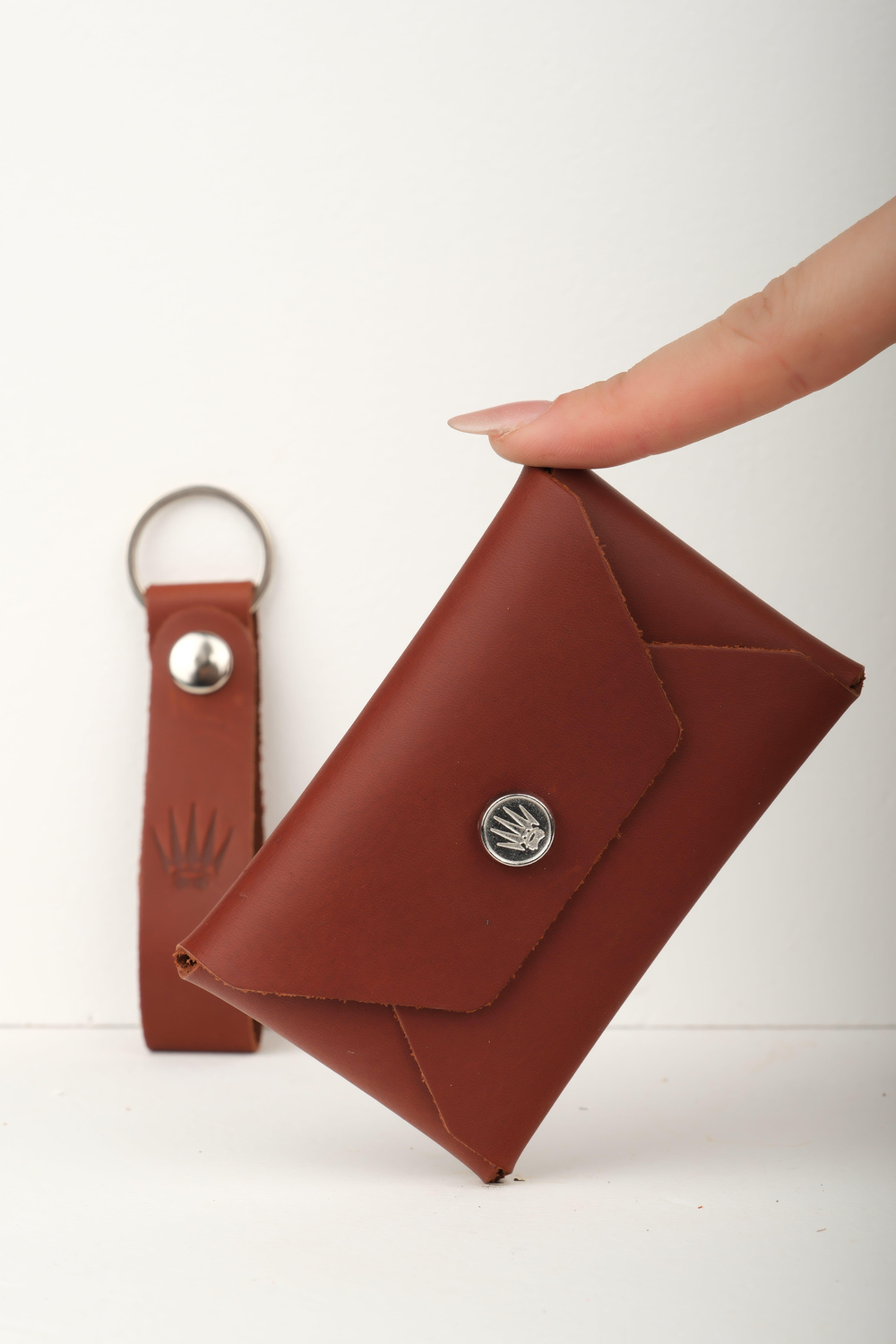 Hediye Seti Hakiki Deri Buttero Kiremit Cüzdan&Anahtarlık 