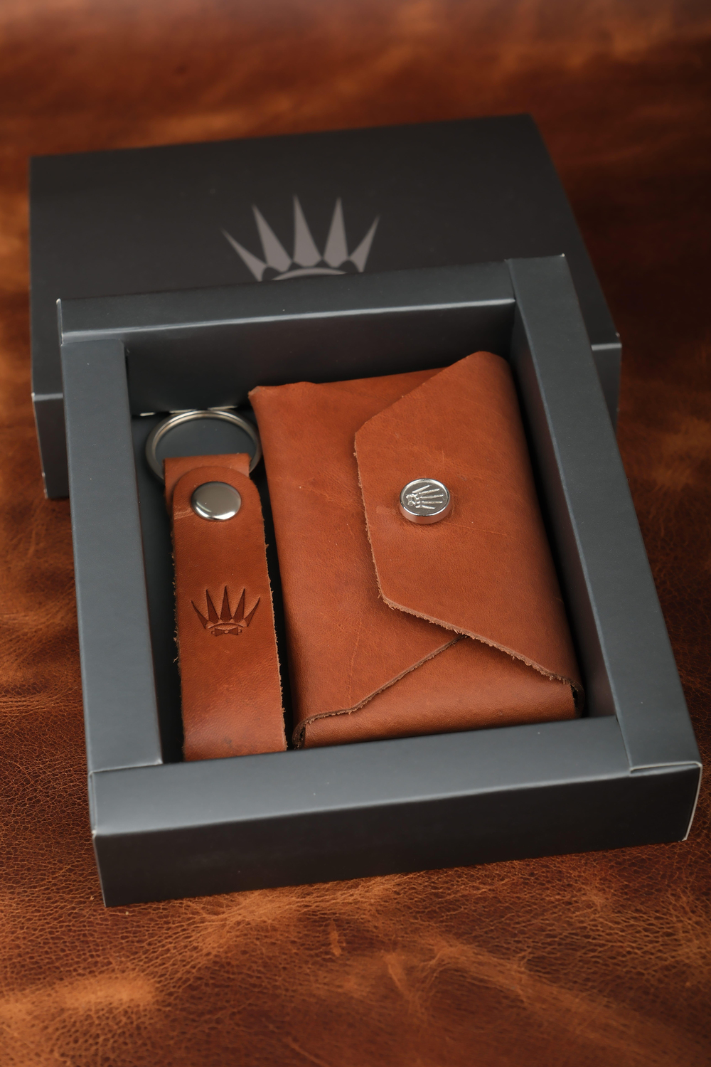 Hediye Seti Hakiki Deri Buttero Taba Cüzdan&Anahtarlık 