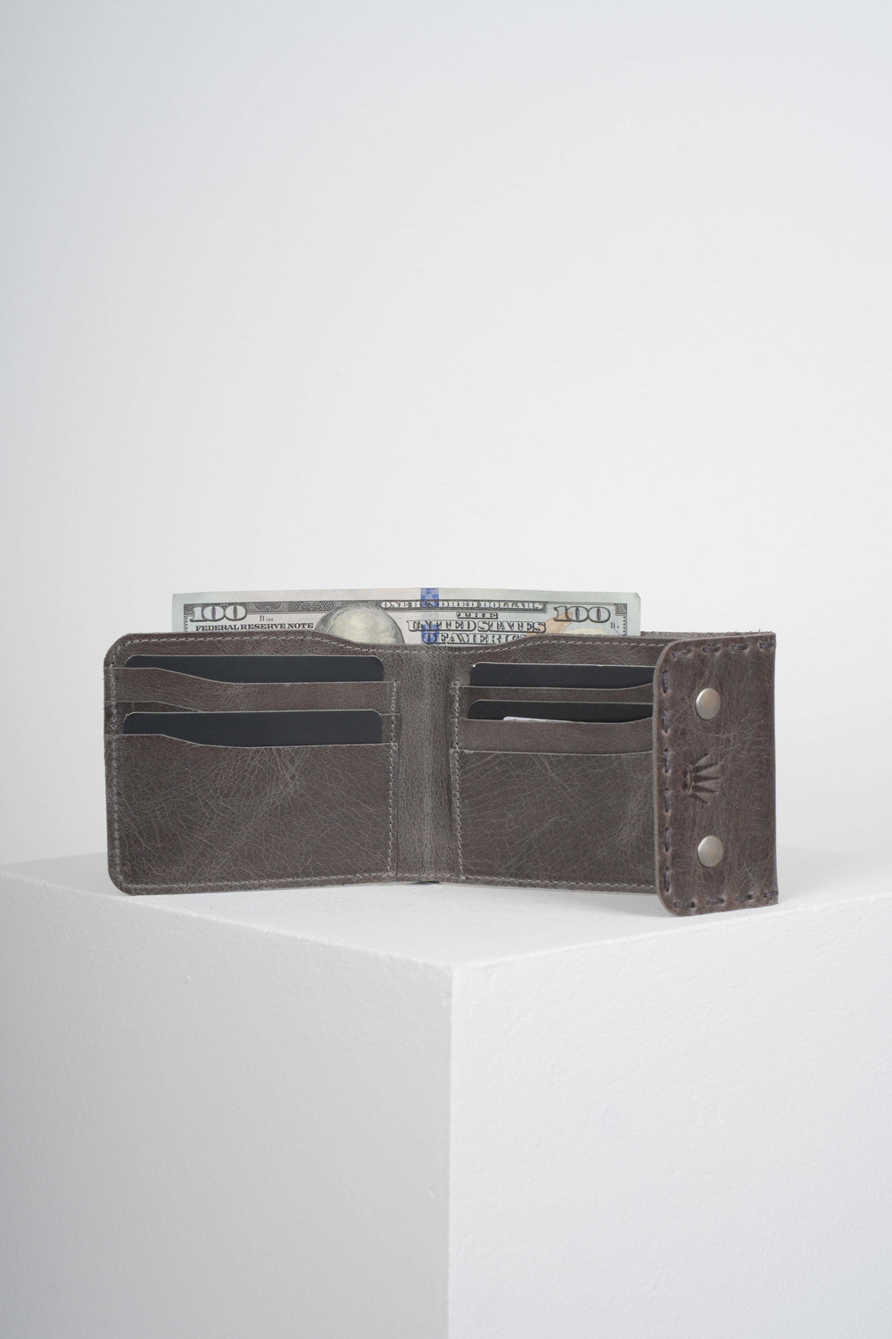 TOLEDO CRAZY GREY GENUINE LEATHER WALLET