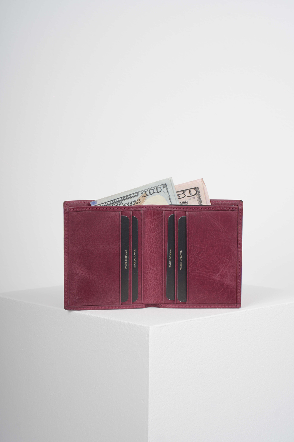 WOOD CRAZY BURGUNDY GENUINE LEATHER WALLET