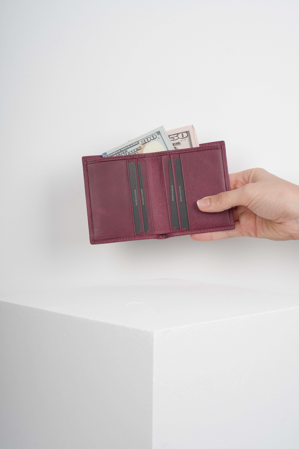 WOOD CRAZY BURGUNDY GENUINE LEATHER WALLET