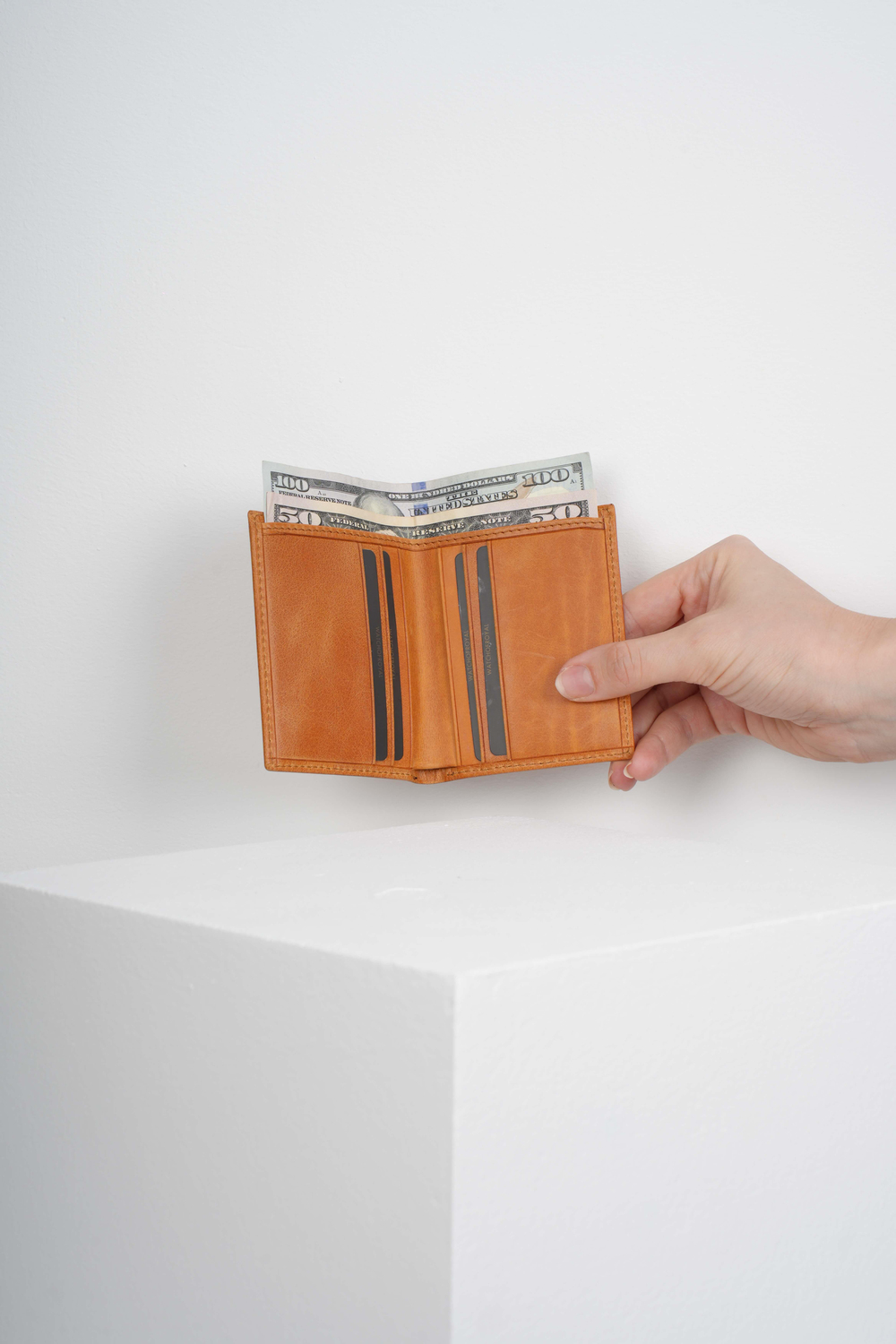 WOOD CRAZY YELLOW GENUINE LEATHER WALLET