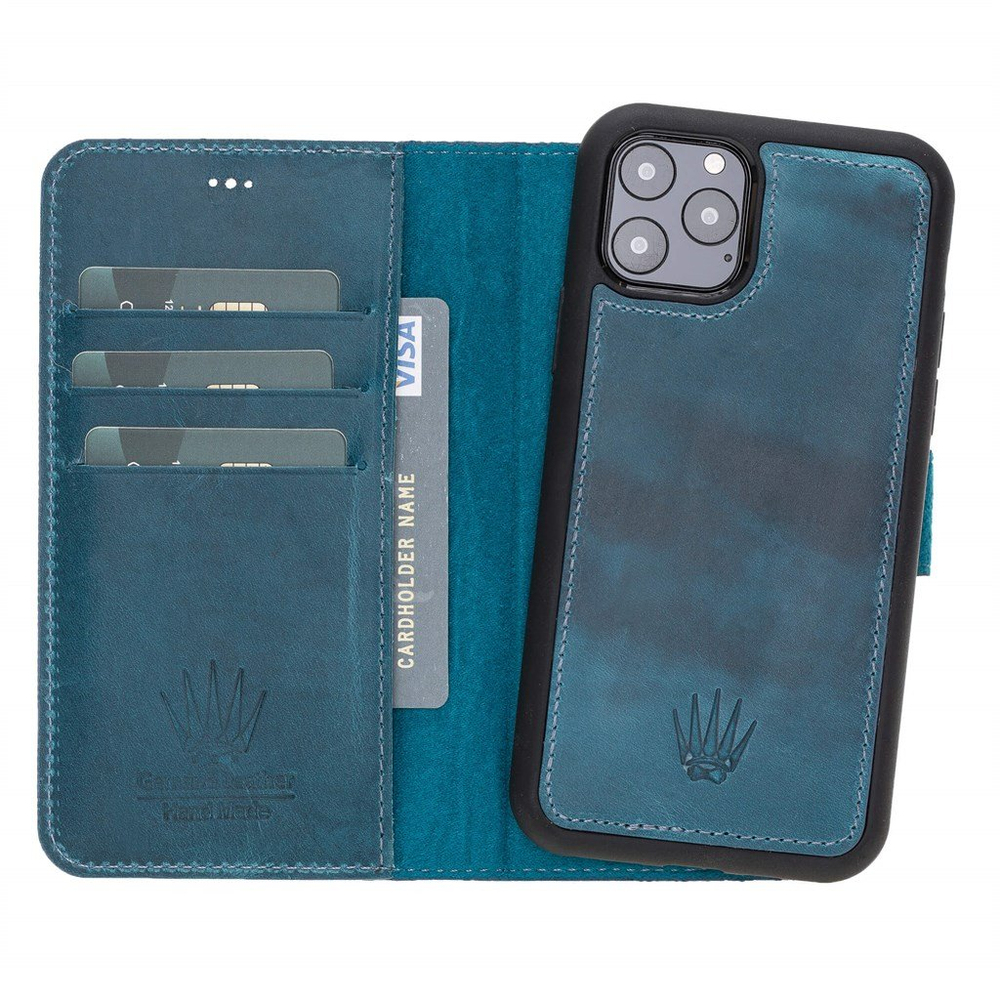 MAGIC WALLET IPHONE 11 PRO TURKUAZ CUZDAN + KILIF