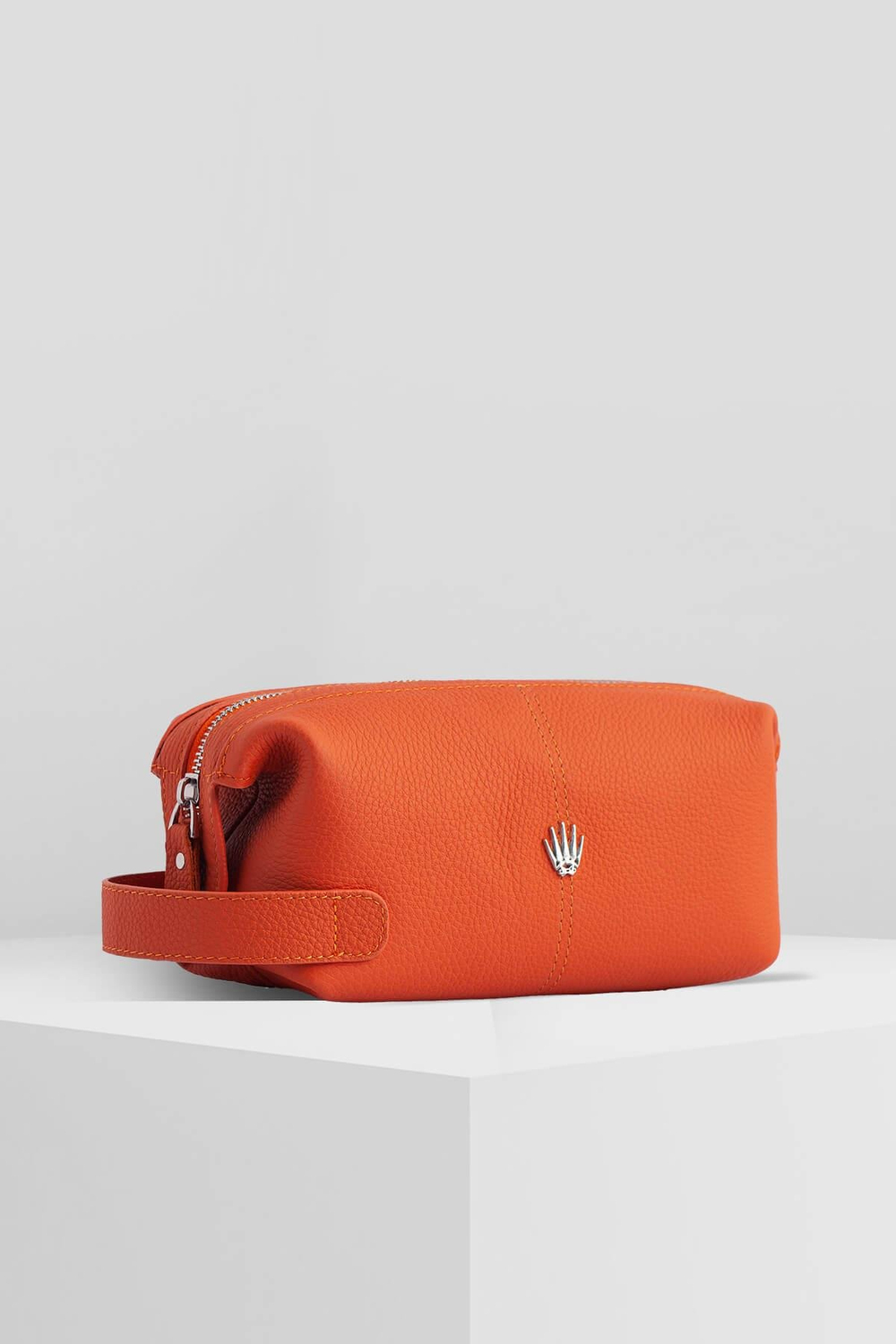 VALERIO ORANGE GENUINE LEATHER HAND BAG