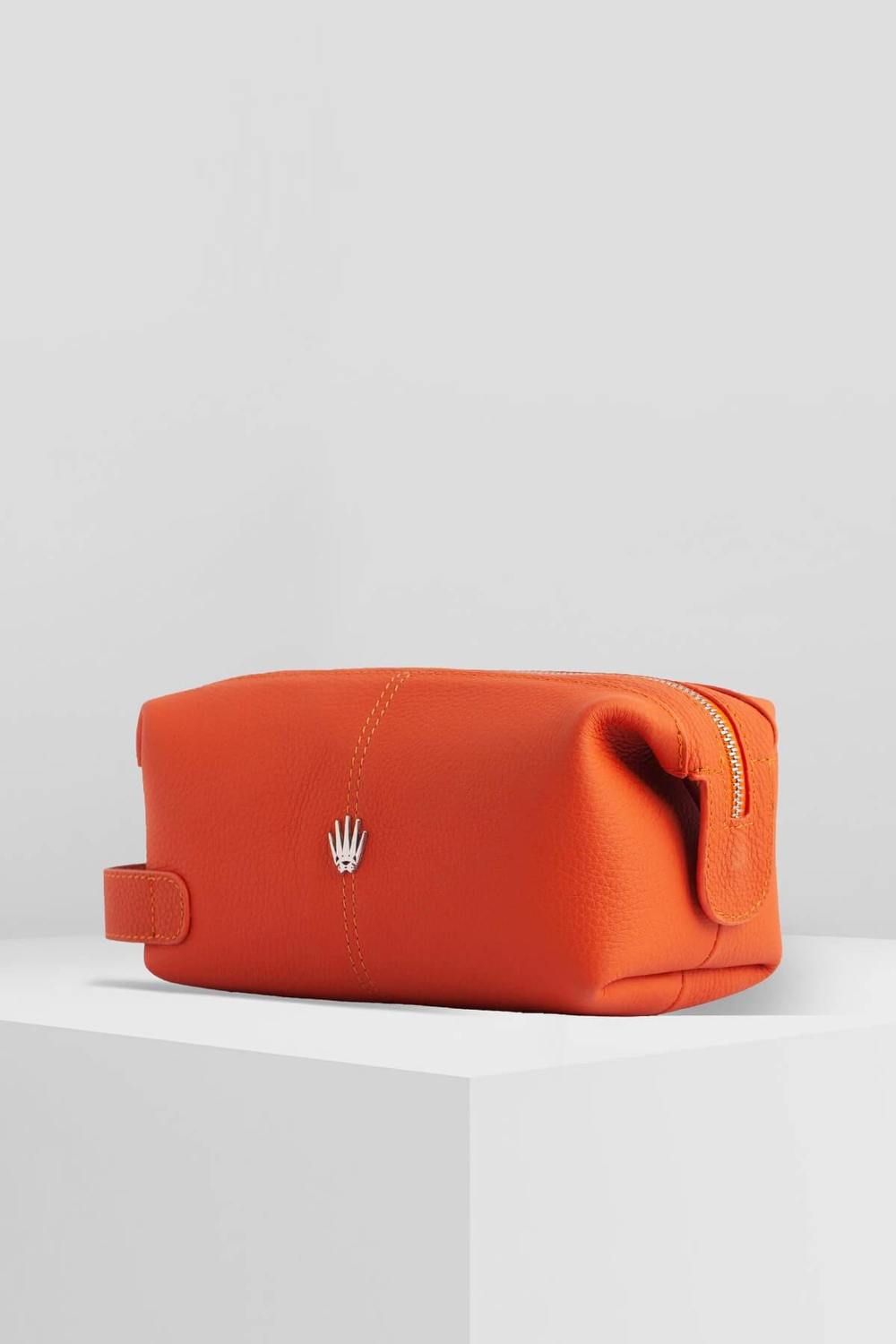 VALERIO ORANGE GENUINE LEATHER HAND BAG