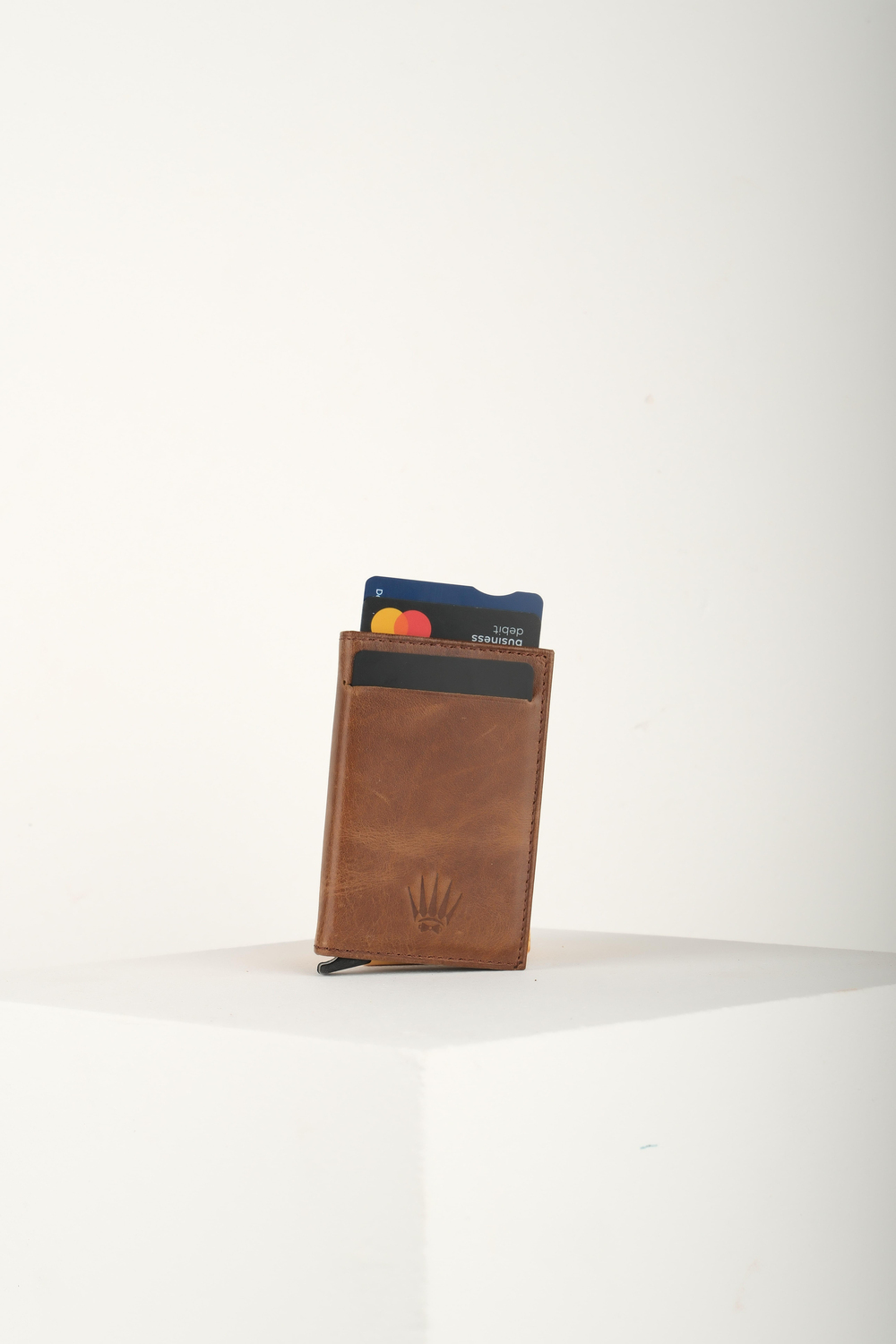 Hakiki Deri efekt TABA 12 Kart Kapasiteli RFID Korumalı Mekanizmalı Kartlık