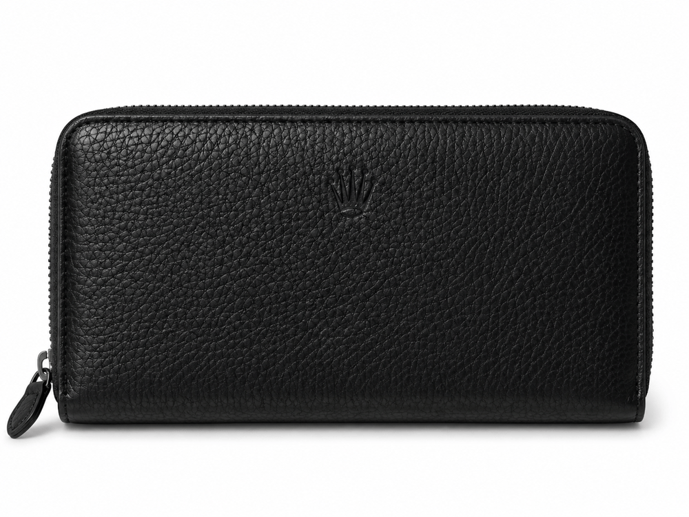 Brookyn Black Hakiki Deri Telefon Cüzdanı,El Çantası