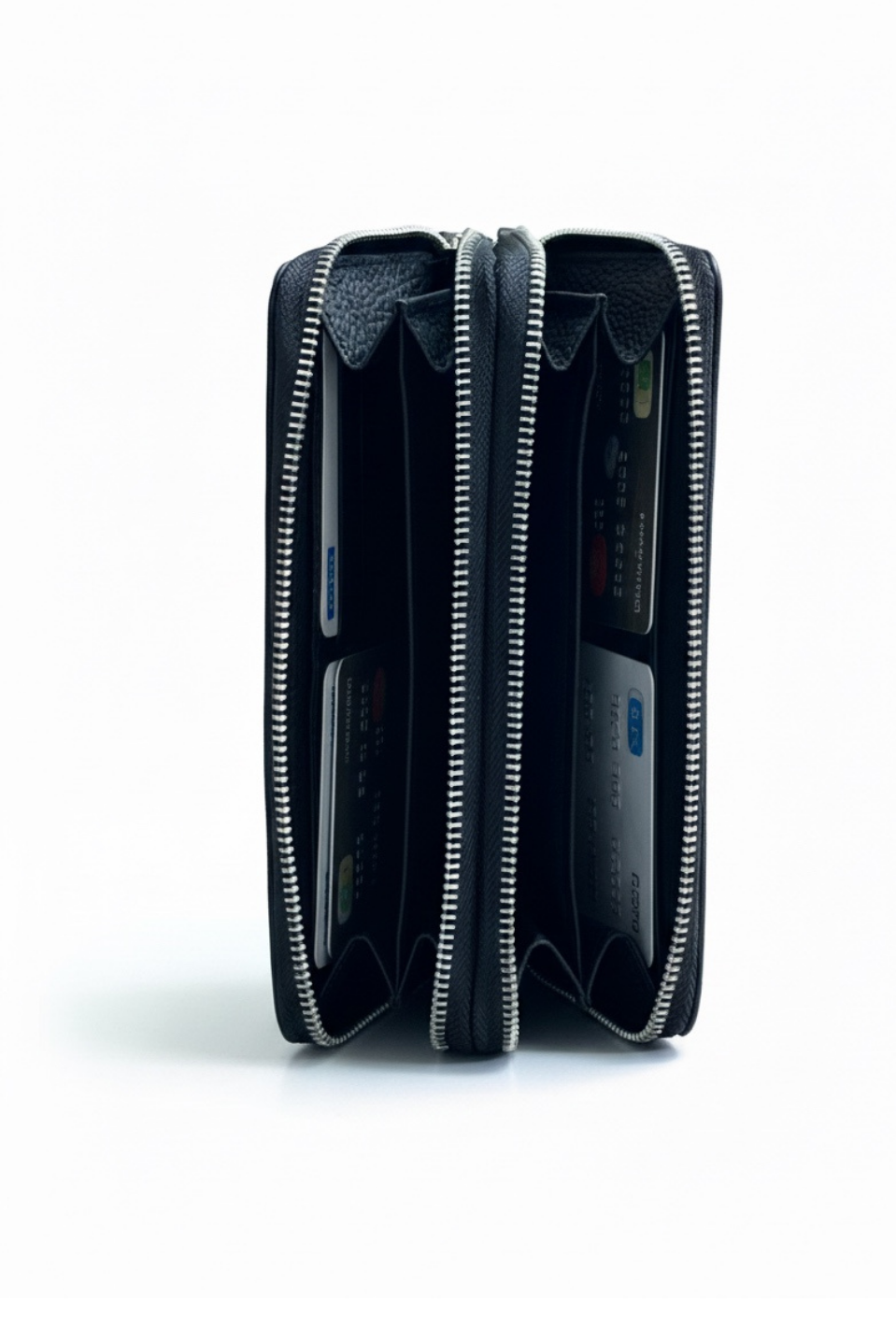 Brookyn Black Hakiki Deri Telefon Cüzdanı,El Çantası