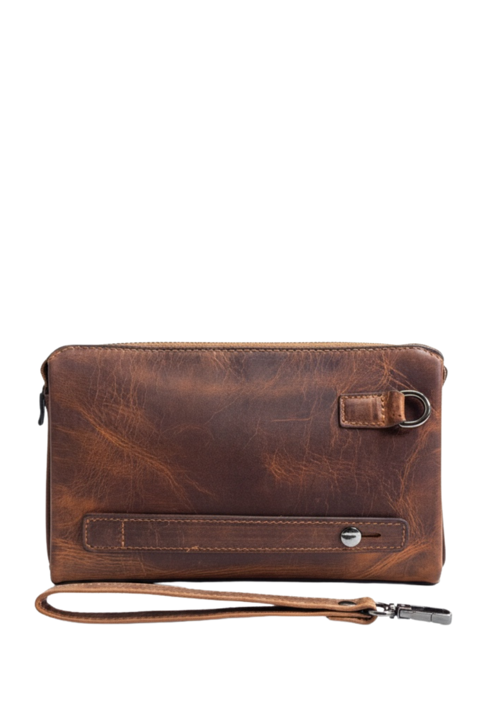 Cipher Crazy Taba Parmak İzi Kilitli Hakiki Deri El Çantası