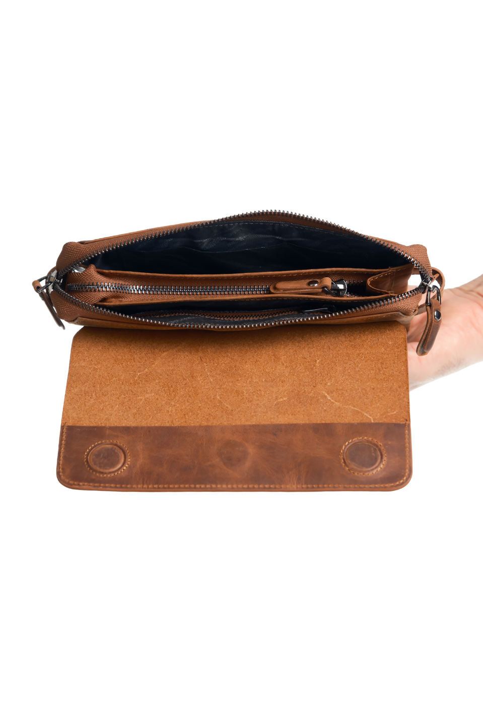 CRASH CRAZY TABA HAKİKİ DERİ EL ÇANTASI