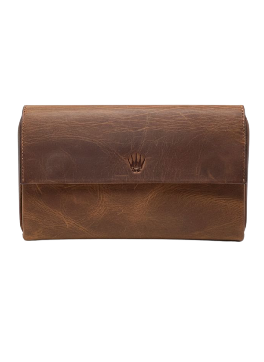 Logic Clucth  Crazy Taba Parmak İzi Kilitli Hakiki Deri El Çantası