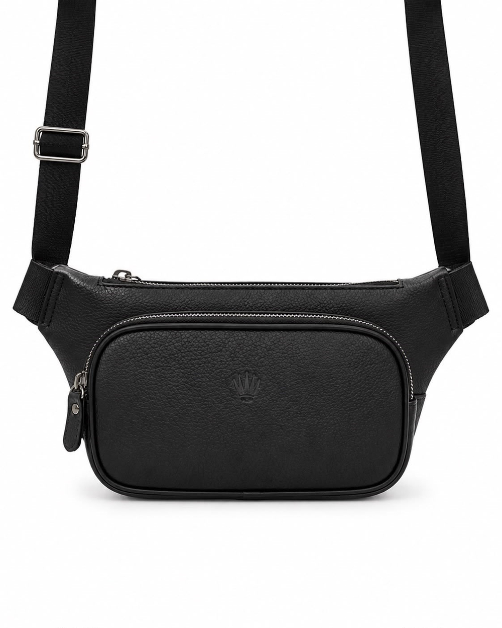 Revor Black Hakiki Deri Bel Çantası