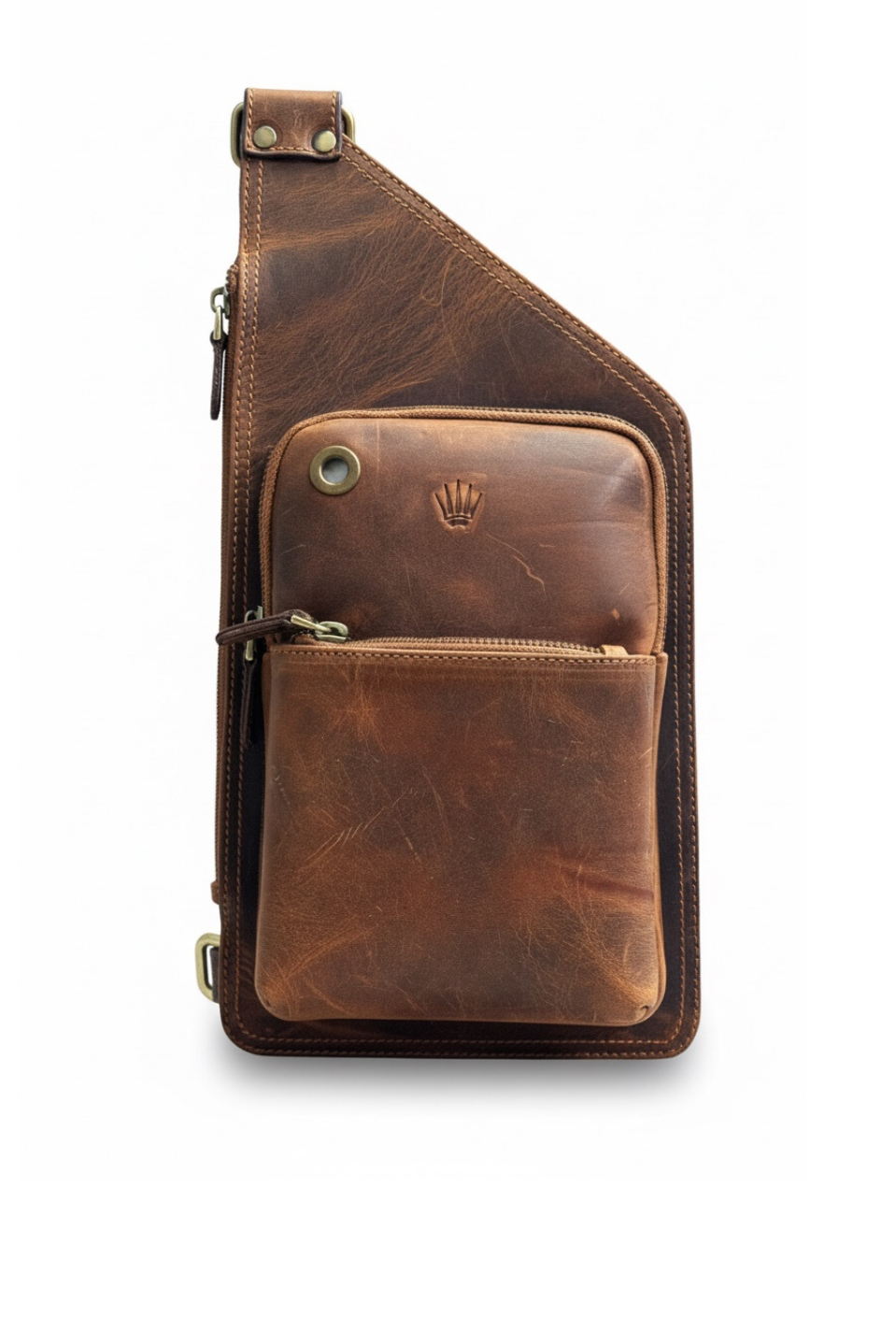 Rust Bag Crazy Taba Çapraz Hakiki Deri Çanta