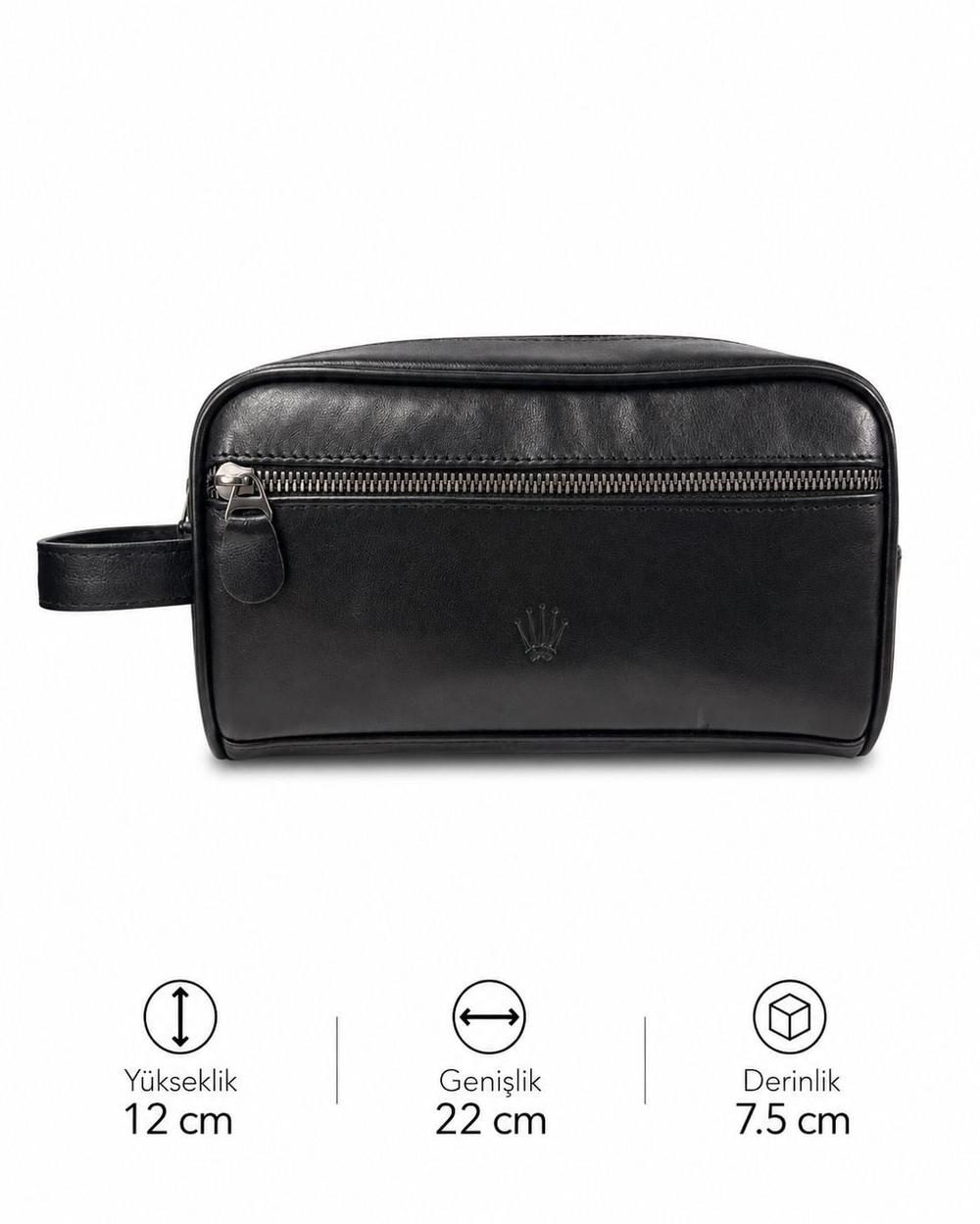 VEREV BLACK GENUINE LEATHER HAND BAG
