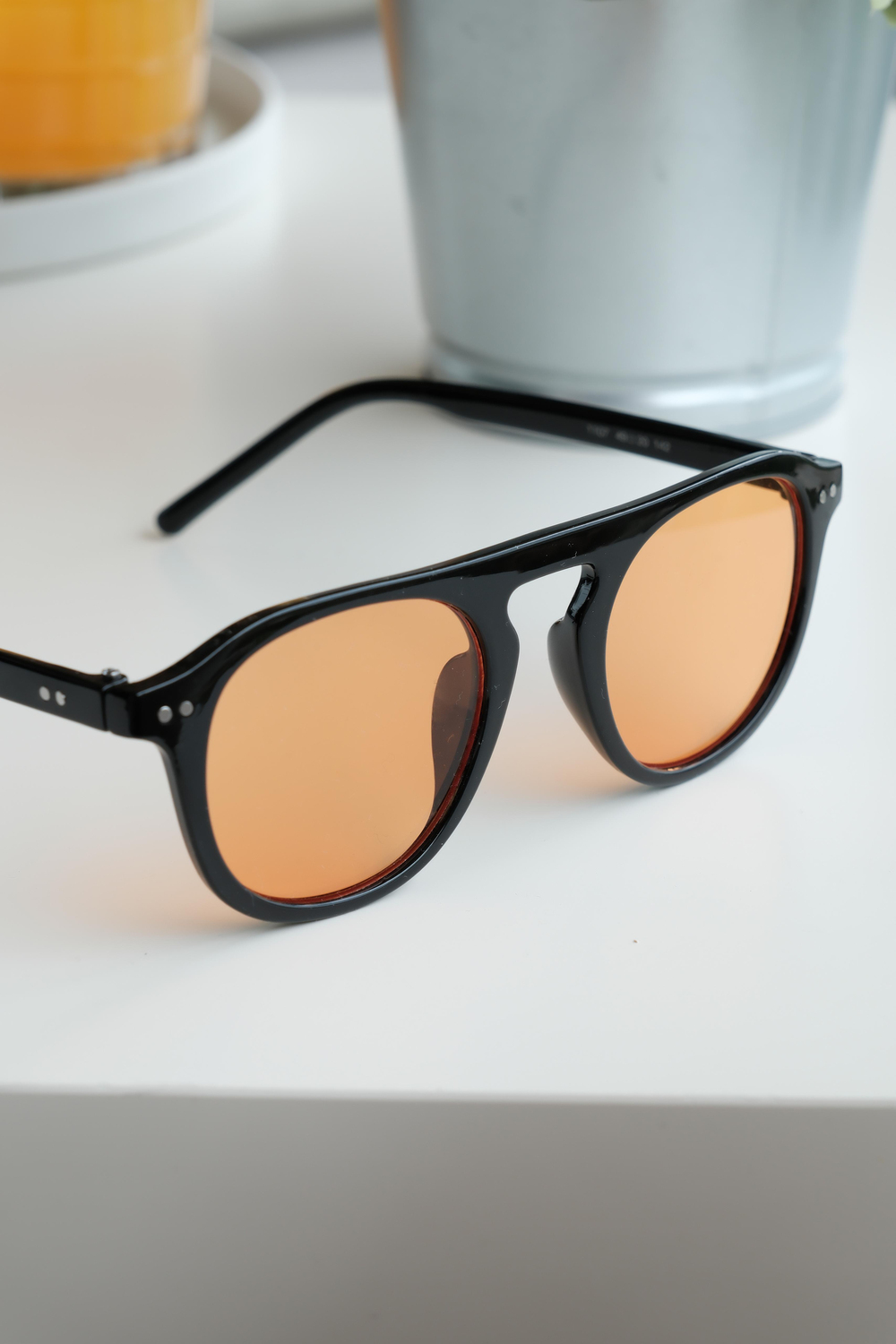Royal Eyewear Re1107 Siyah Turuncu Güneş Gözlüğü 