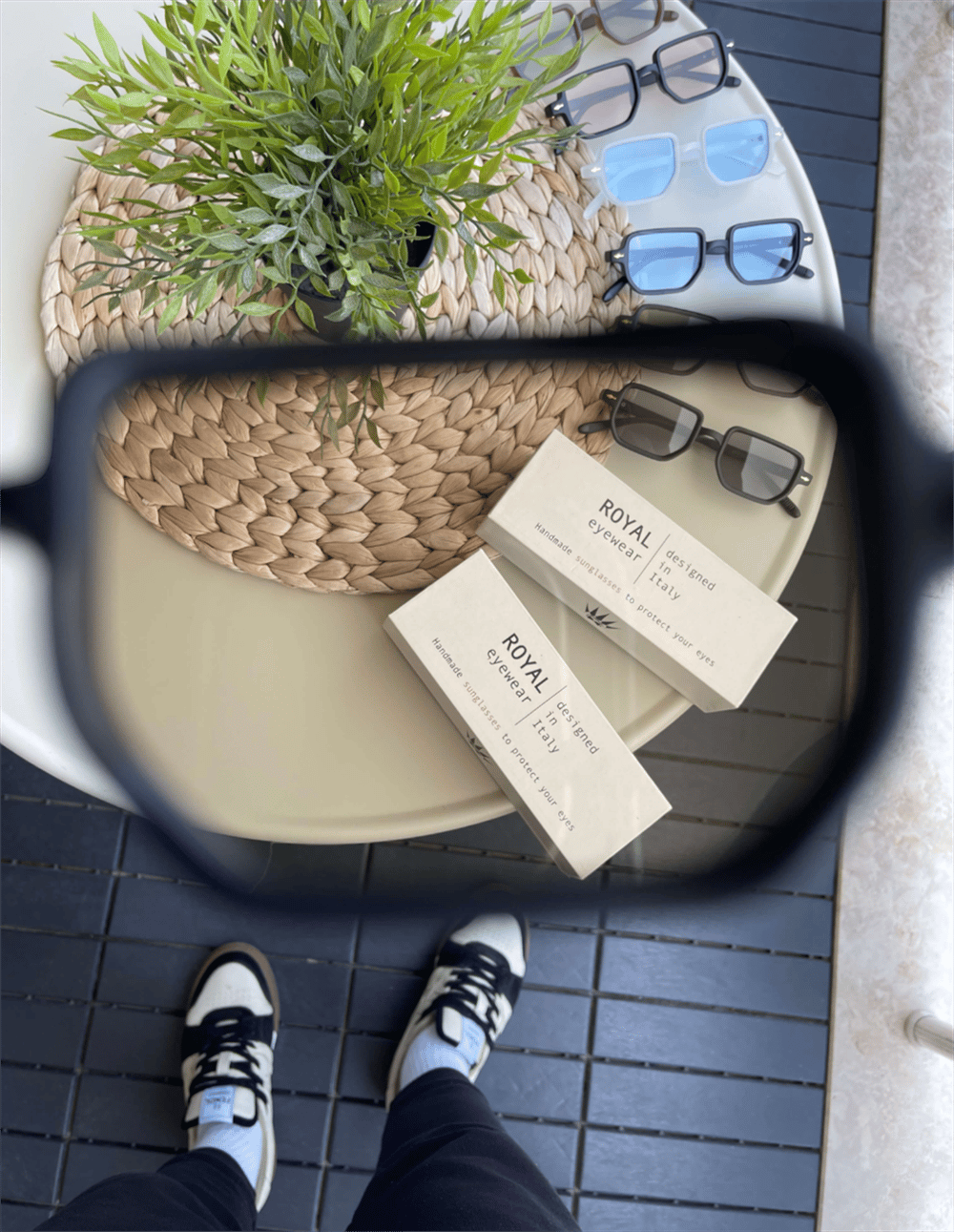 Güneş Gözlüğü Kadın & Erkek UV400 Cam Orjinal CE Belgeli SİYAH KAHVERENGİ RE2215W