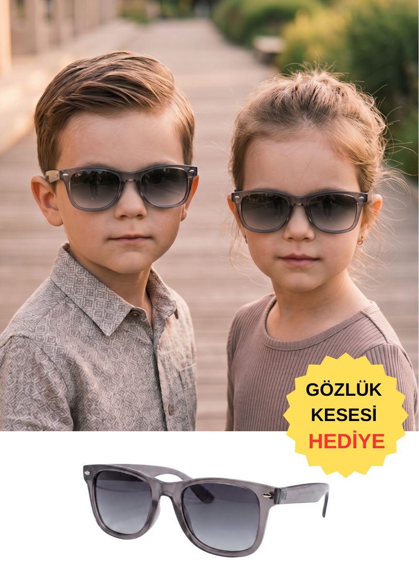Royal Eyewear RE1920 Gri Mavi Çocuk  Güneş Gözlüğü