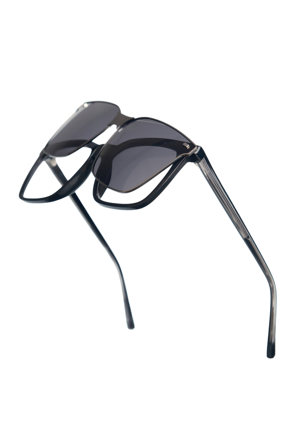 ROYAL EYEWEAR RE98020 MIKNATISLI ÖN ÇERÇEVESİ ÇIKARILABİLEN SİLVER SİYAH GÜNEŞ GÖZLÜĞÜ