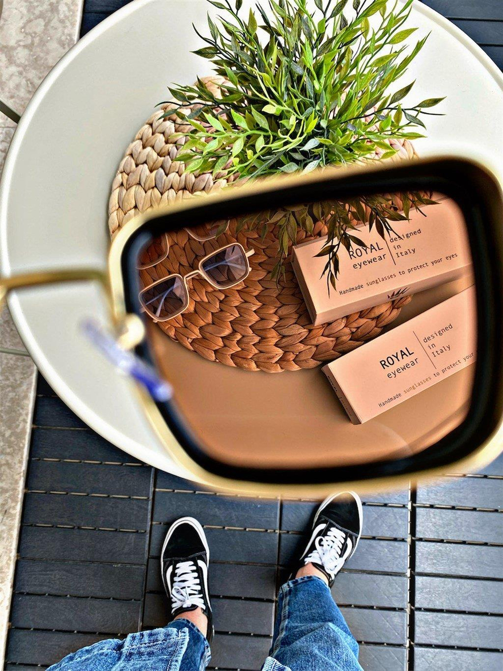 ROYAL EYEWEAR GOLD-BLACK EX657