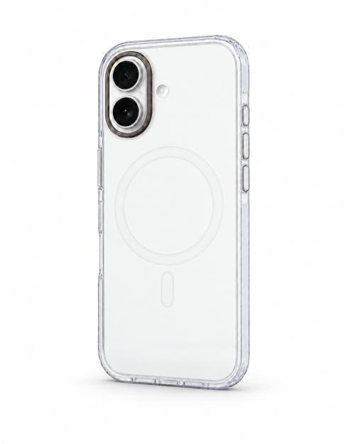Onyx  Iphone 16 Beyaz Kılıf Magsafe Özellikli Şeffaf Sert Pc Embos Kılıf+Kamera Koruyucu