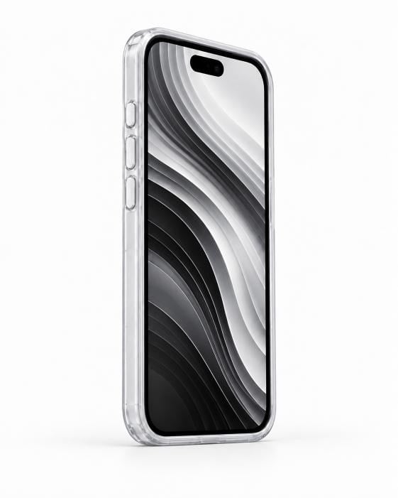 Onyx  Iphone 16 Beyaz Kılıf Magsafe Özellikli Şeffaf Sert Pc Embos Kılıf+Kamera Koruyucu