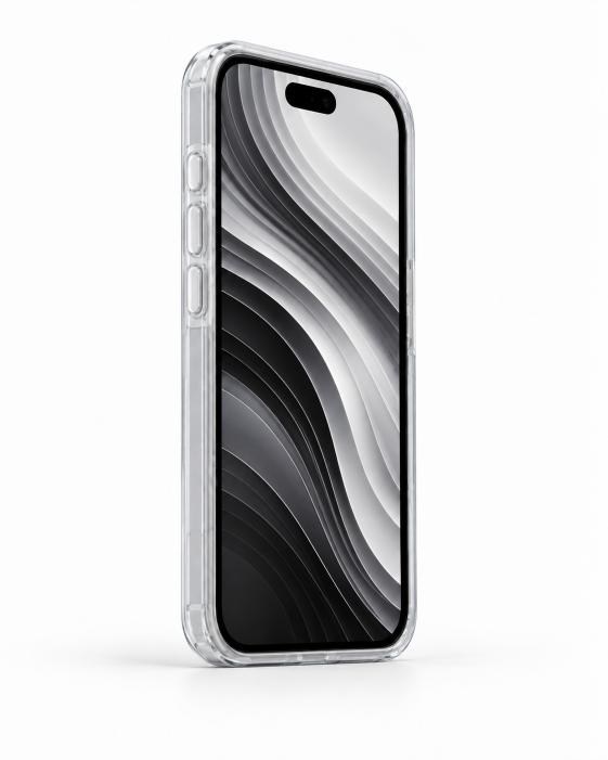 Silicone case  Iphone 16 Pro Max Beyaz Kılıf Manyetik Özellikli Şeffaf Sert Pc Embos Kılıf+Kamera Koruyucu+Kartlık