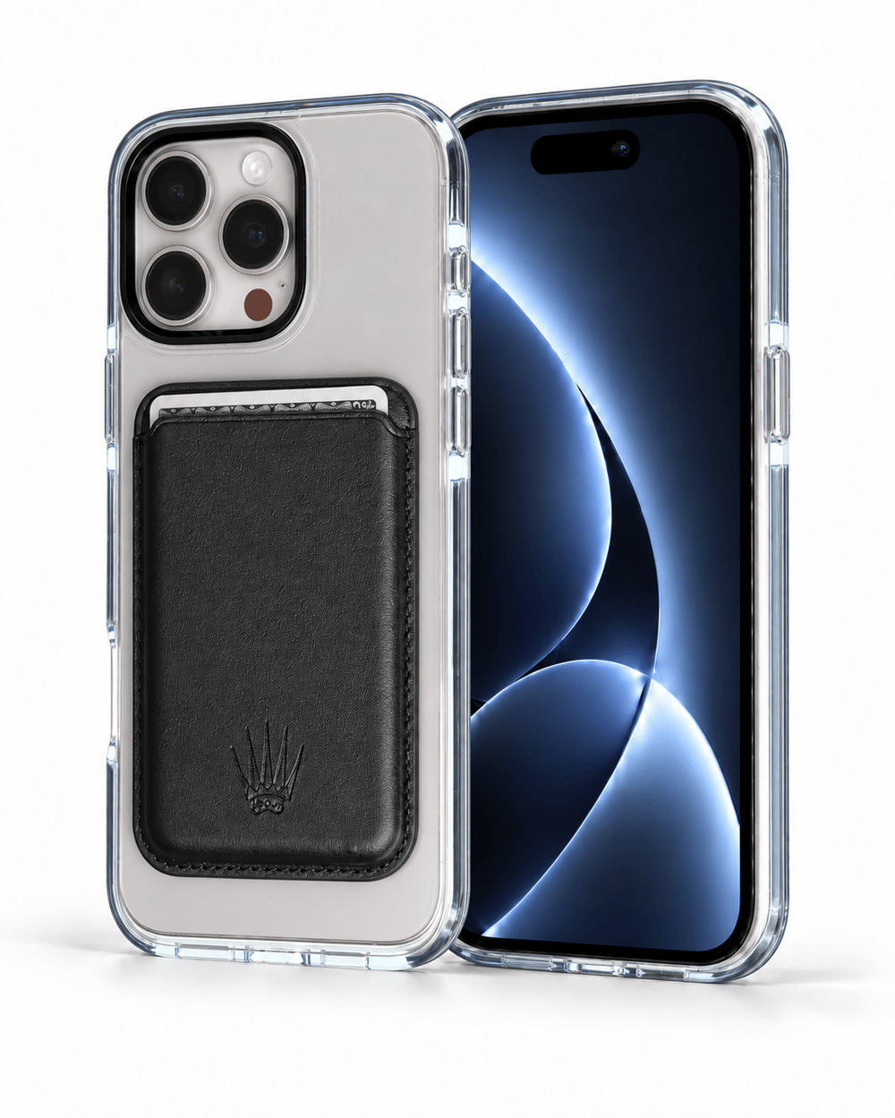 Silicone case Iphone 16 Pro Siyah Kılıf Magsafe Özellikli Şeffaf Sert Pc Embos Kılıf+Kamera Koruyucu+Kartlık