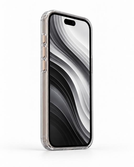 Onyx  Iphone 16 Pro Siyah Kılıf Manyetik Özellikli Şeffaf Sert Pc Embos Kılıf+Kamera Koruyucu