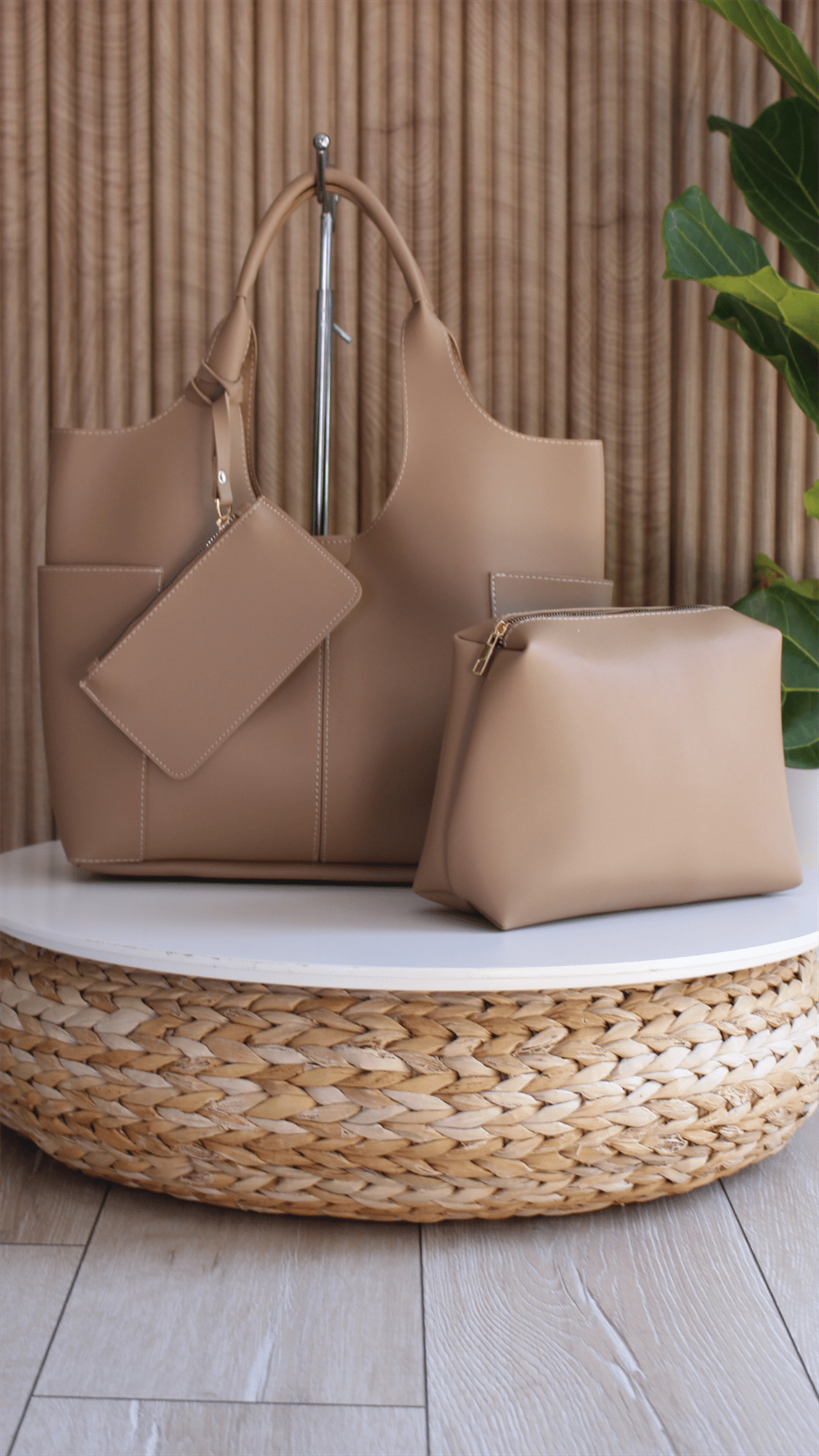 Kadın Vizon Cüzdanlı Ve Yavrulu Omuz Çantası CARLA