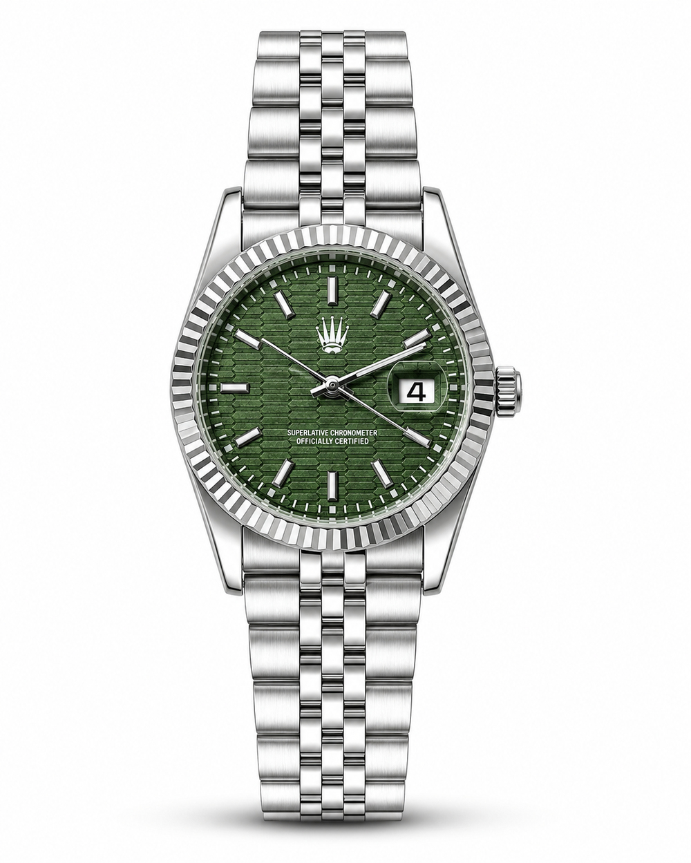 Coral Luxe Silver Green Kadın Çelik Kol Saati   Kadın SaatWATCHOFROYALCoralCoral Luxe Silver Green Kadın Çelik Kol Saati   