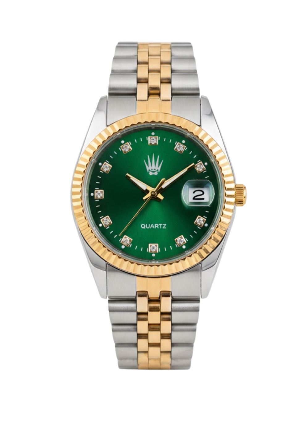 Elyra Silver Gold Green Kadın Çelik Kol Saati   