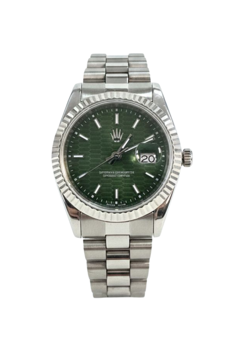 Pearl Luxe Silver Green Kadın Çelik Kol Saati   Kadın SaatWATCHOFROYALPearlPearl Luxe Silver Green Kadın Çelik Kol Saati   