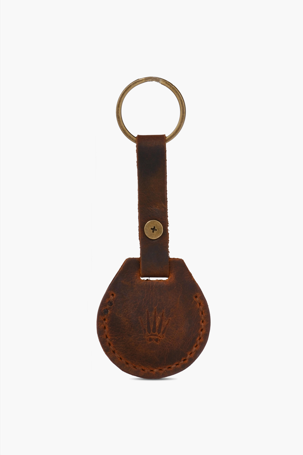 Apple AirTag Hakiki Deri Anahtarlık Crazy Taba