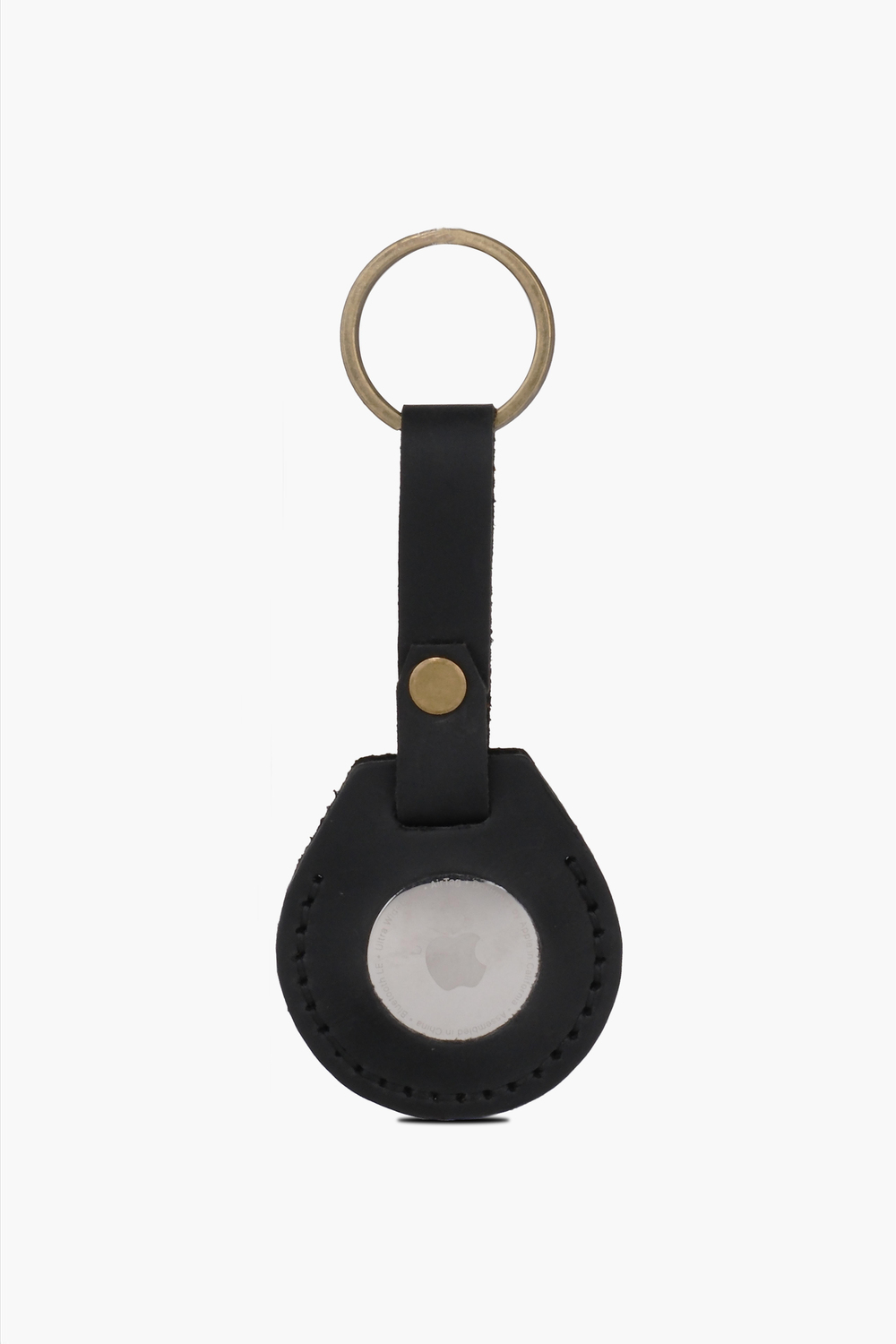 Apple AirTag Hakiki Deri Anahtarlık Mat Siyah