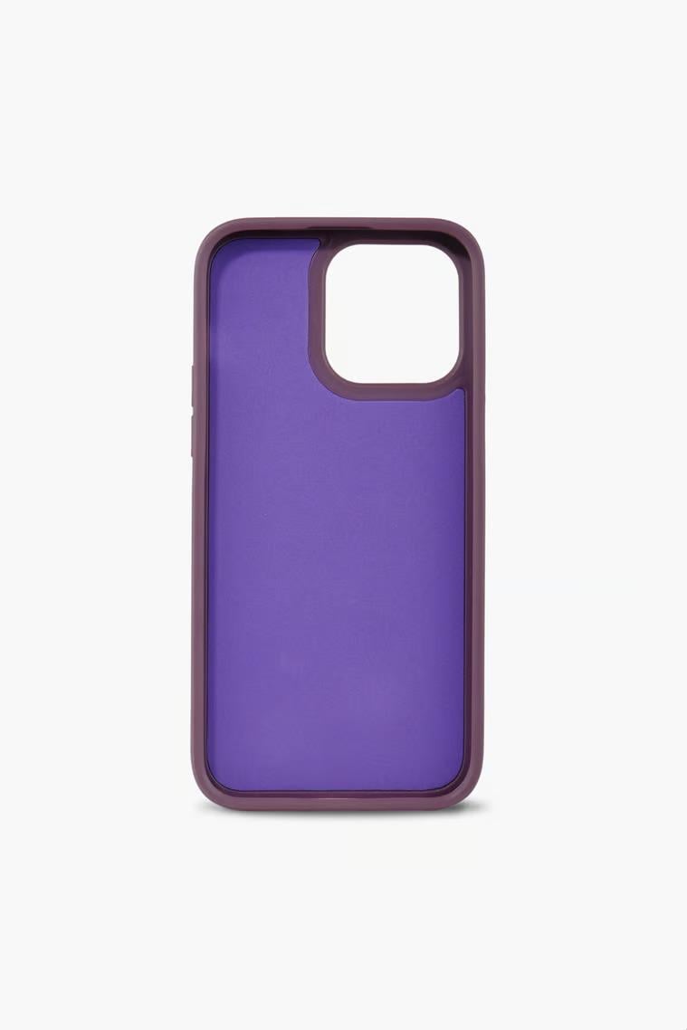 IPHONE 14 PRO MOR DERİ TELEFON KILIFI+KARTLIK