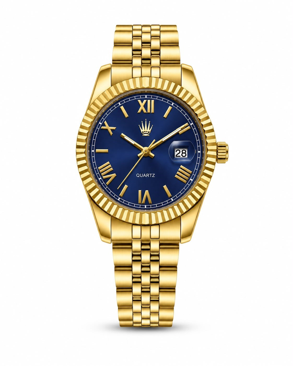 Calvior Gold Blue Çelik Kol SaatiKol SaatiWATCHOFROYALCalviorCalvior Gold Blue Çelik Kol Saati