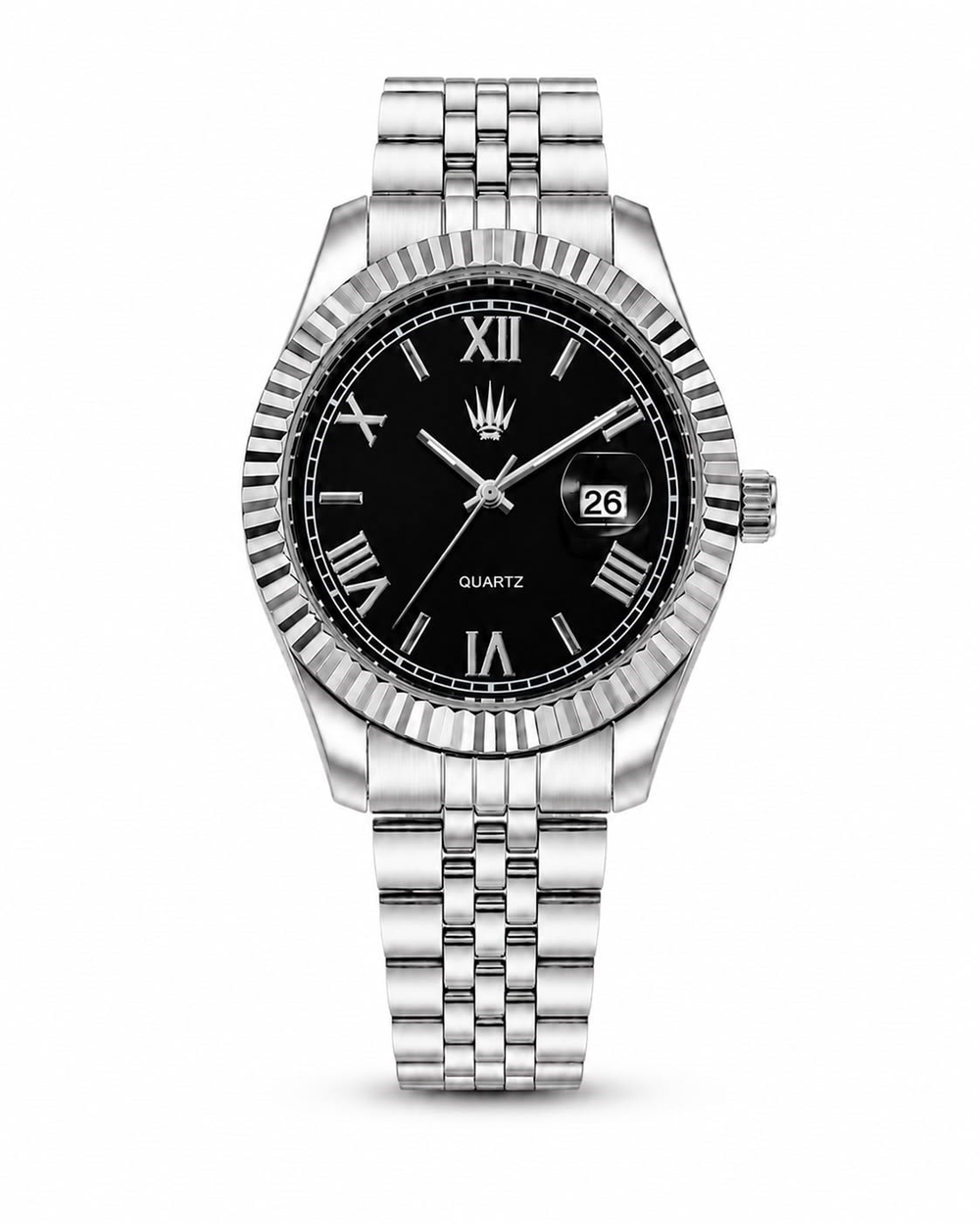 Calvior Silver Black Çelik Kol SaatiKol SaatiWATCHOFROYALCalviorCalvior Silver Black Çelik Kol Saati