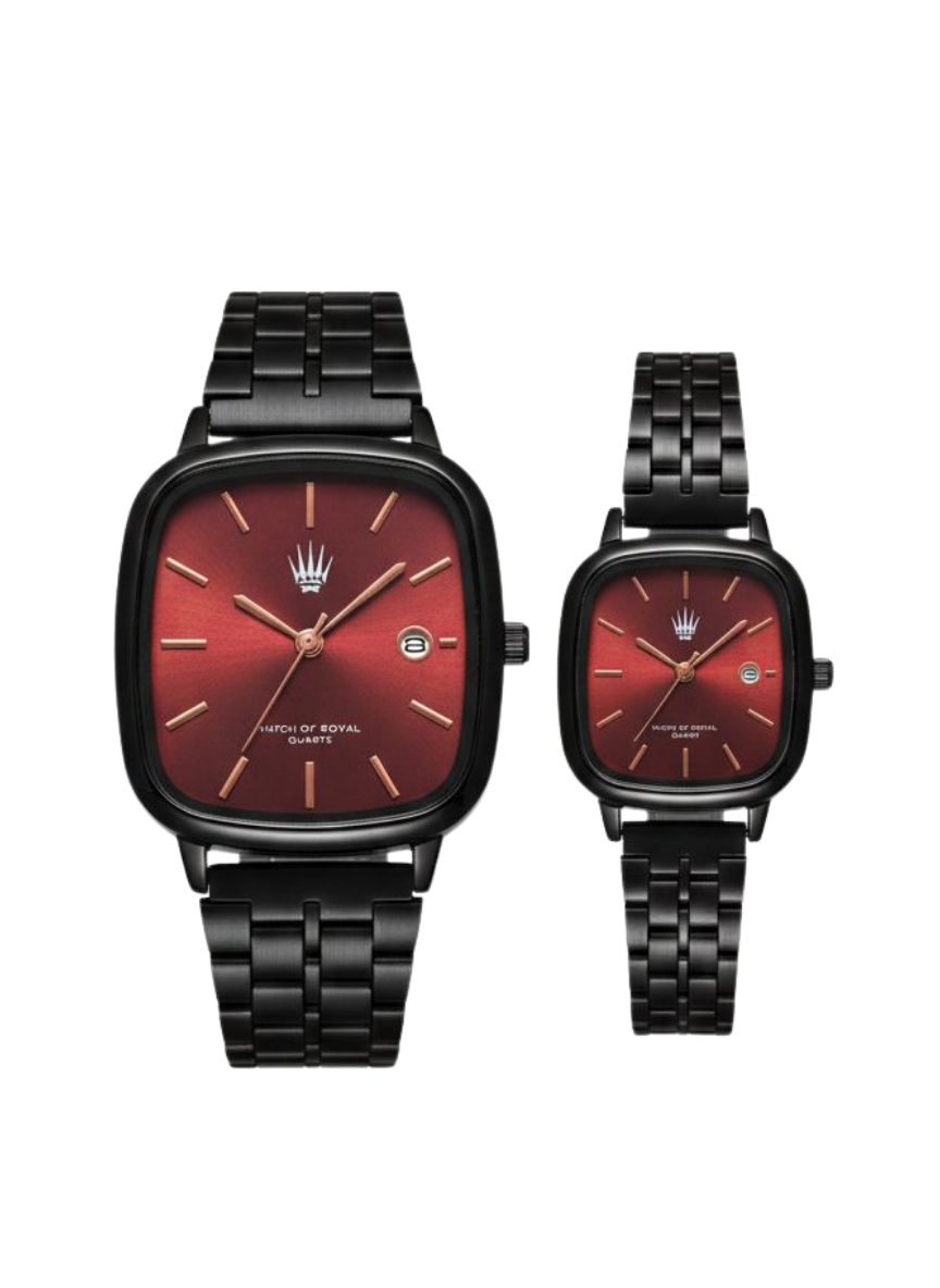 Çift Saati Classic Time Black Red Kol SaatiKol SaatiWATCHOFROYALçiftsaatiClassicÇift Saati Classic Time Black Red Kol Saati
